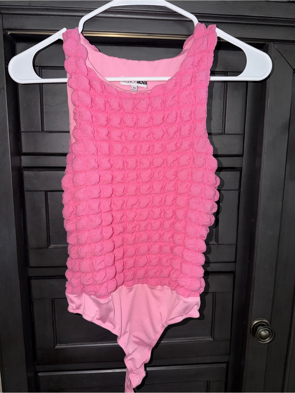 Fashion Nova Pink Textured Kids One-Piece